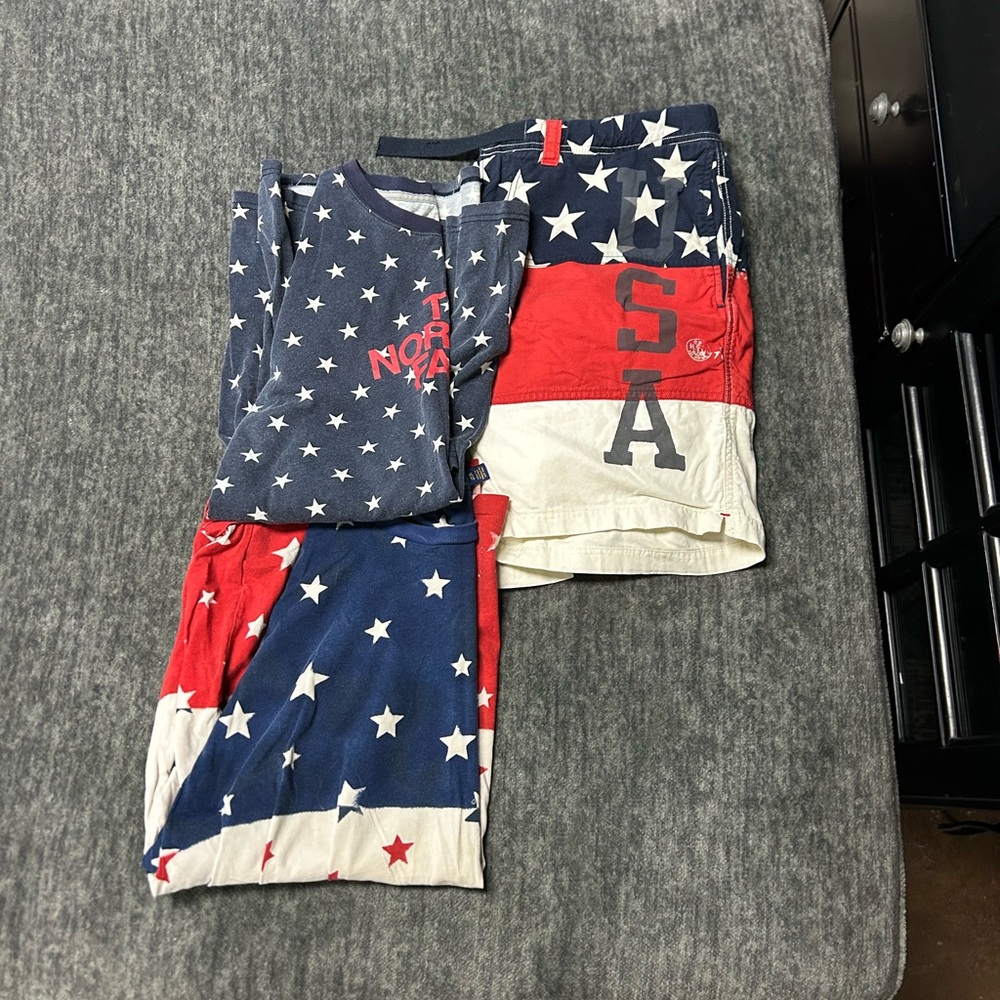 Patriotic Outfit Bundle – Polo Ralph Lauren & The North Face (Men’s XL/L)